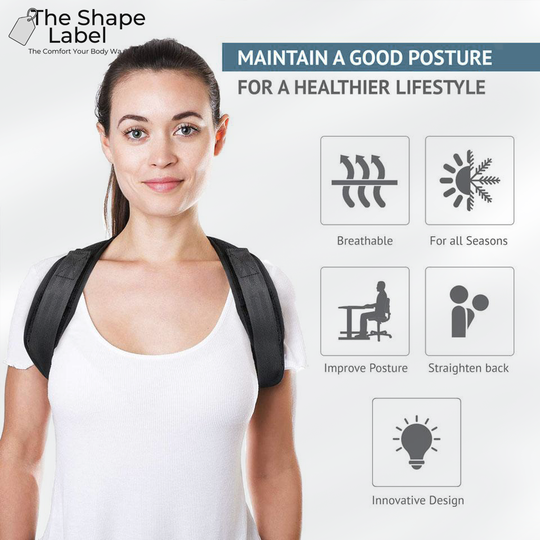The Shape Label™ - Shoulder Brace Lite Rugbrace | Postuur & Rug Corrector - Houding Correctie